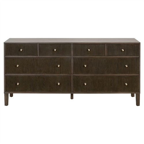 Mira Coastal Beach Dutch Brown Oak Double Dresser