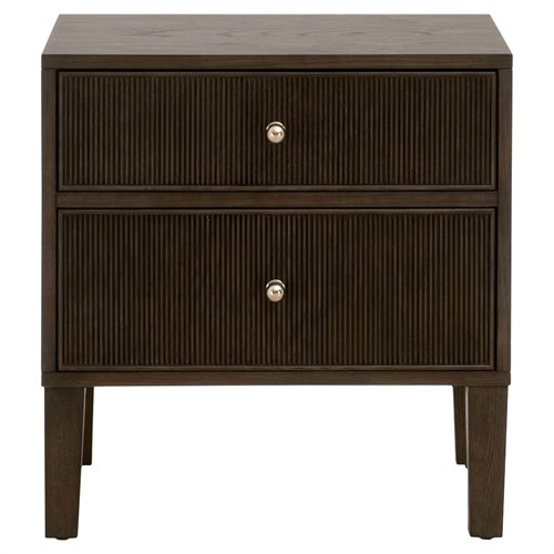 Mira Coastal Beach Dutch Brown Oak Nightstand