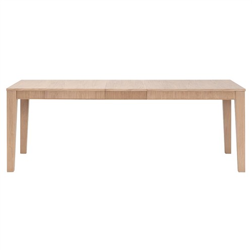 Mira Coastal Beach Natural Oak Rectangular Extendable Dining Table - 72-87&quot;