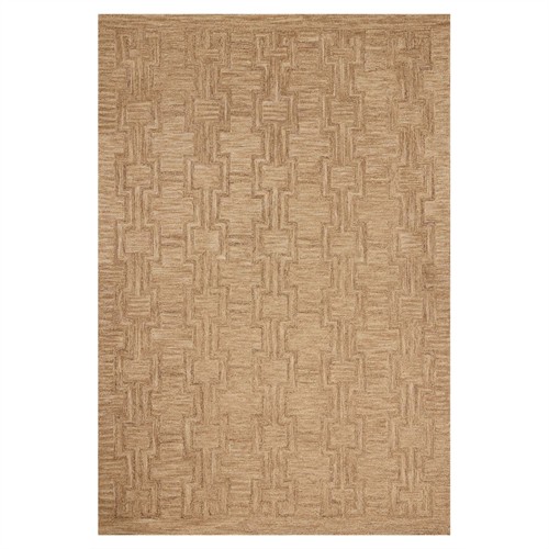 Jovie Coastal Beach Brown Textured Solid Rug - 5&#39;x7&#39;6&quot;