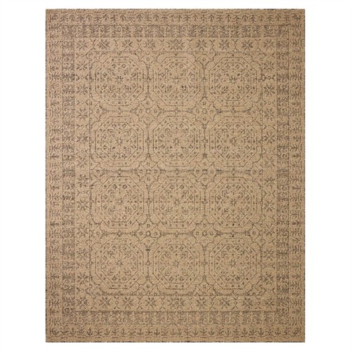 Nerissa Updated Traditional Tan Medallion Patterned Rug - 5&#39;6&quot;x8&#39;6&quot;