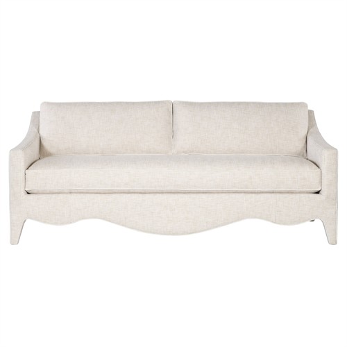 Floriana Updated Traditional Tivoli Sand Performance Sofa - 85&quot;