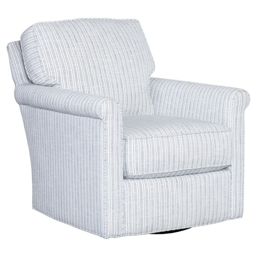 Aoife Coastal Beach Blue Performance Swivel Chair
