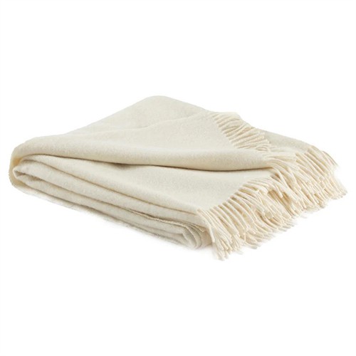Virdis Modern Classic Cream Wool Throw Blanket