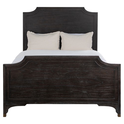Alexandra Modern Classic Black Wood Bed - Queen