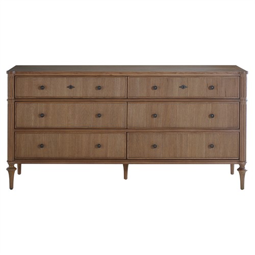 Andrea French Country Natural Brown Oak Double Dresser