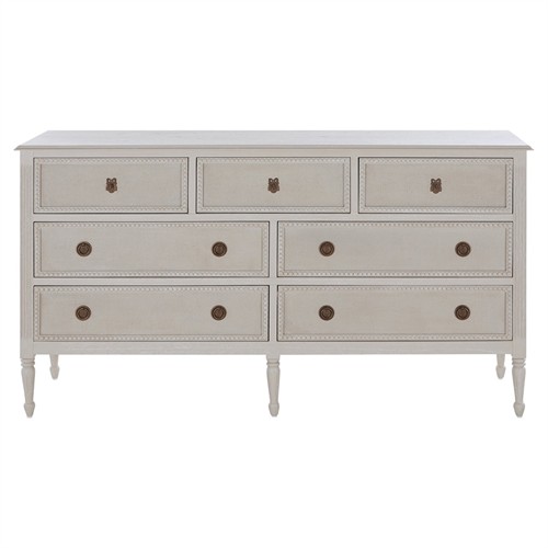 Caroline Updated Traditional Cerused White Oak Double Dresser