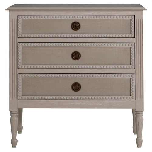 Caroline Updated Traditional Cerused White Oak Nightstand