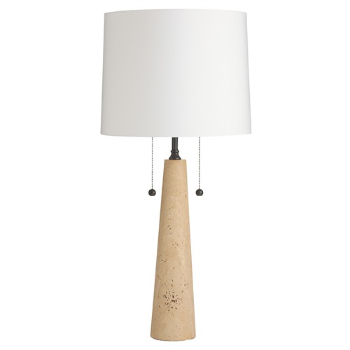 Sidney Coastal Beach Natural Travertine Table Lamp