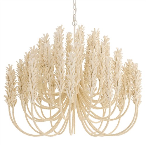 Kaia Coastal Beach Cream Coconut Shell Chandelier