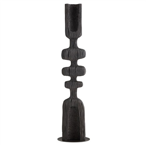 Jayden Modern Classic Ebony Resin Totem Floor Sculpture