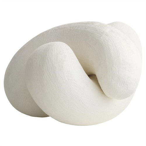 Kanzi Modern Classic White Resin Sculpture - Set of 2