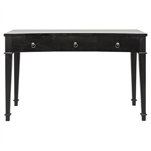 Abner Updated Traditional Black Wood Desk