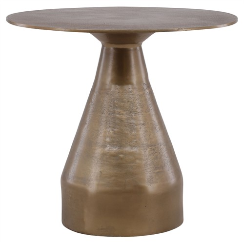 Brianne Modern Classic Brass Aluminum Round Pedestal Bistro Table - 32&quot;