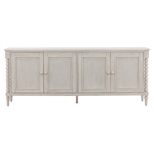 Calypso Updated Traditional Whitewash Oak Bobbin Sideboard