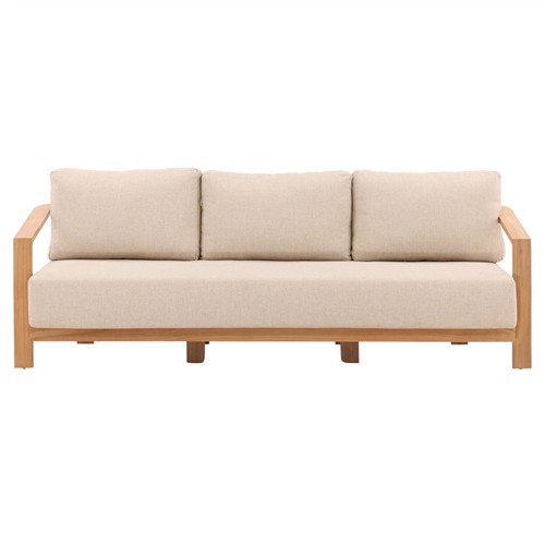 Ceasar Coastal Beach Natural Teak Outdoor Sofa - 85&quot;