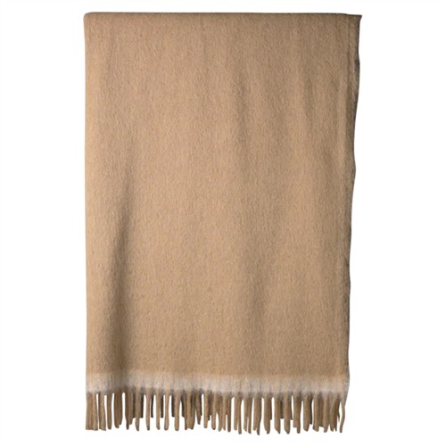 Ethan Modern Classic Brown Wool Woven Throw Blanket