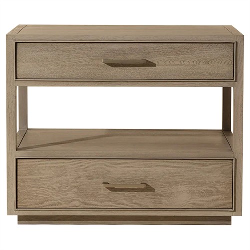 Benedick Modern Classic Sand Beige Oak Wide Nightstand
