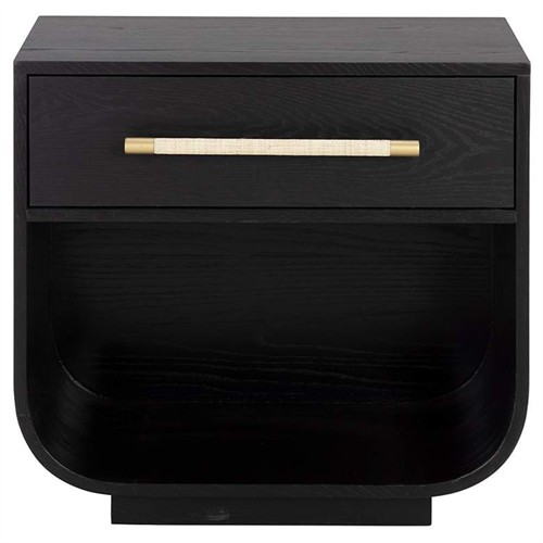 Ayelet Modern Classic Black Oak Nightstand