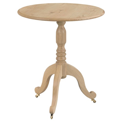 Absolute Updated Traditional Natural Oak Round Dining Table - 26&quot;