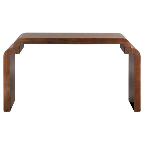 Daisy Modern Classic Dark Brown Wood Rectangular Console Table