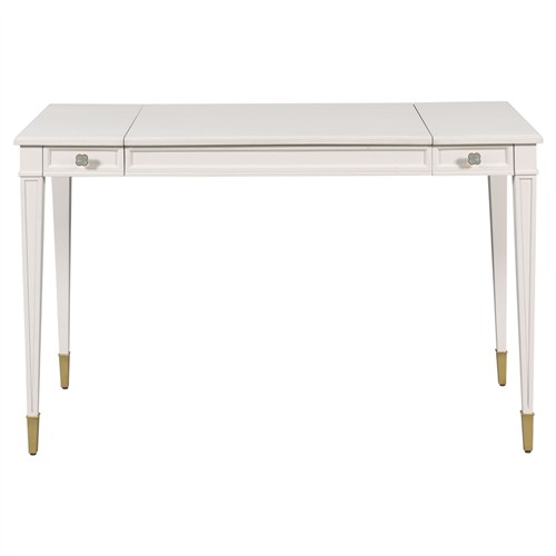 Elsa French Country White Wood Vanity Desk