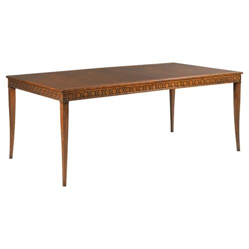 Spencer Updated Traditional Brown Wood Extendable Dining Table - 76-118&quot;