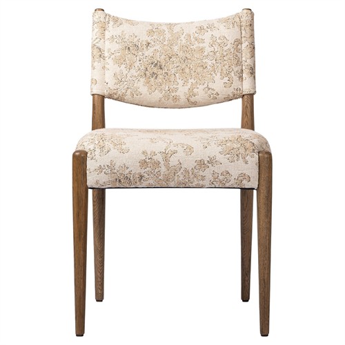 Odelia Modern Classic Beige Printed Oak Wood Dining Chair