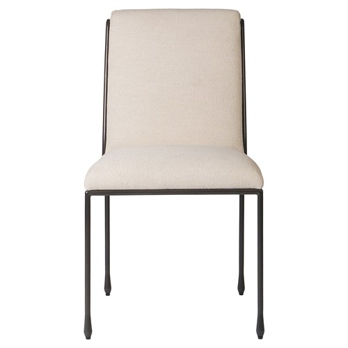 Darby Modern Classic White Performance Iron Dining Chair