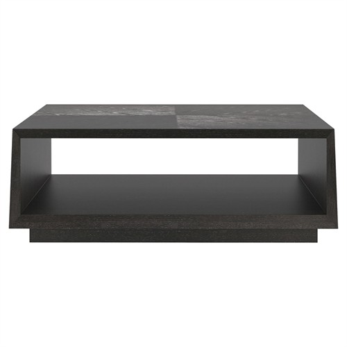 Avelora Modern Classic Black Wood Square Coffee Table