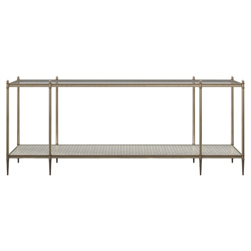 Presley Updated Traditional Gold Metal Console Table