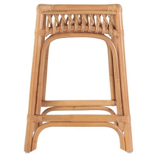 Cayden Coastal Beach Natural Rattan Counter Stool