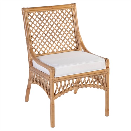 Cayden Coastal Beach Natural Rattan Dining Chair