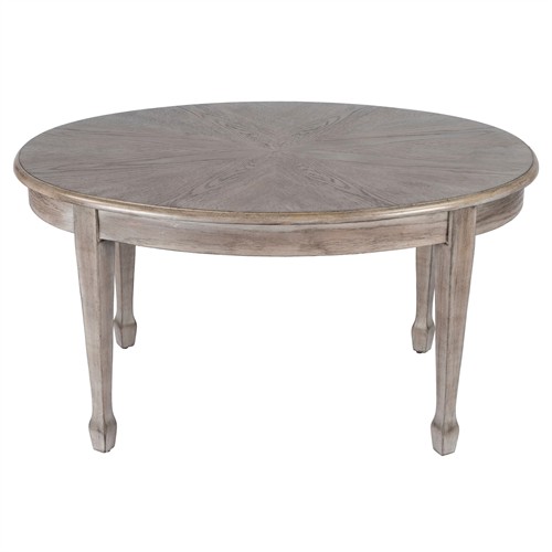 Rye Modern Classic Grey Brown Wood Oval Coffee Table
