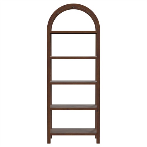 Elyse Modern Classic Brown Wood Arched Etagere