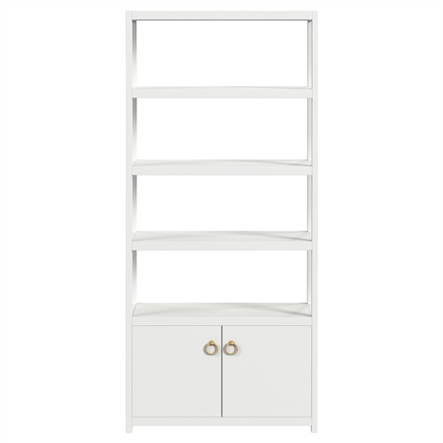 Allura Modern Classic White Wood Etagere