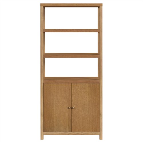 Shay Modern Classic Natural Wood Bookcase