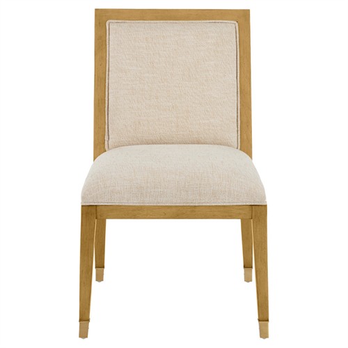 Bella Coastal Beach Beige Performance Natural Rattan Dining Chair