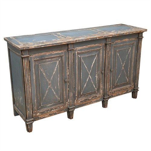 Ashriel French Country Distressed Grey Reclaimed Pine Sideboard