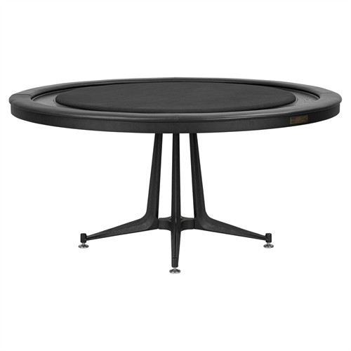 Seigfried Modern Classic Black Oak Round Poker Game Table