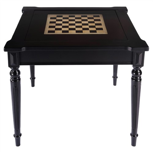 Isabella Updated Traditional Black Wood Game Table