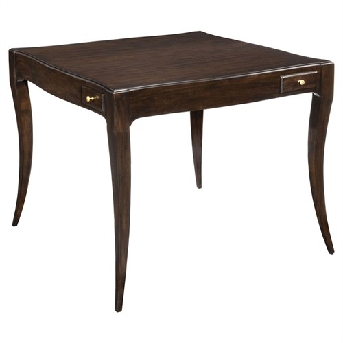 Addison Updated Traditional Brown Mahogany Game Table