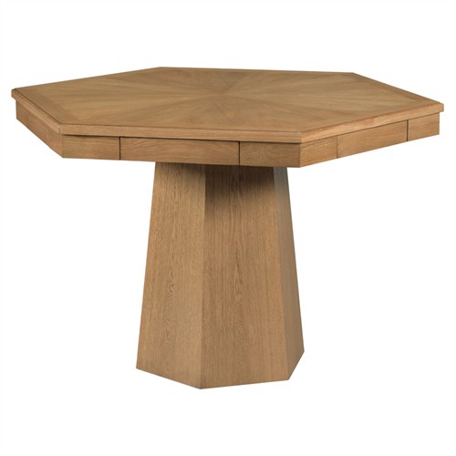 Charlie Modern Classic Brown Oak Hexagonal Game Table