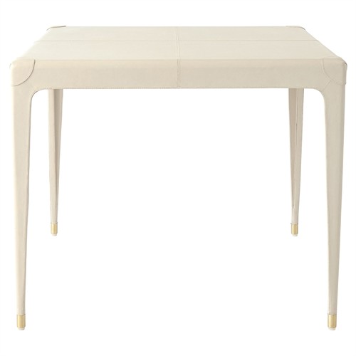 Truett Modern Classic Cream Leather Wrapped Game Table