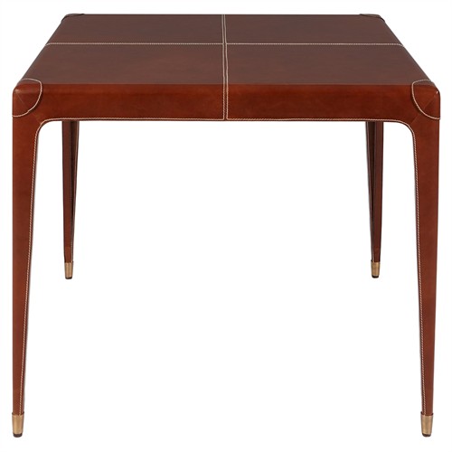 Truett Modern Classic Brown Leather Wrapped Game Table