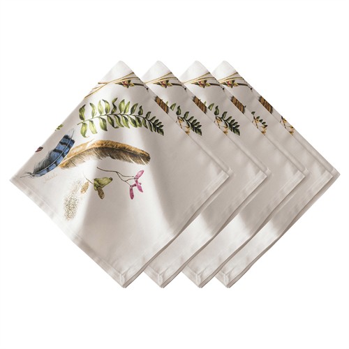 Juliska Forest Walk French Country Caf+? Au Lait Cotton Sateen Napkin - Set of 4