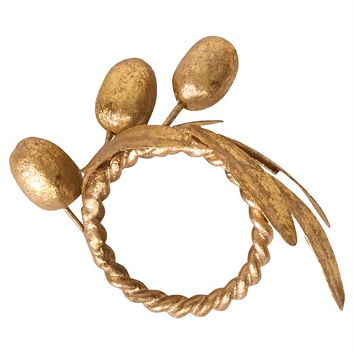 Juliska Forest Walk French Country Gold Iron Napkin Ring - Set of 4