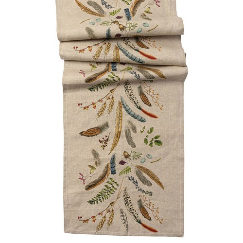 Juliska Forest Walk French Country Caf+? Au Lait Linen Table Runner