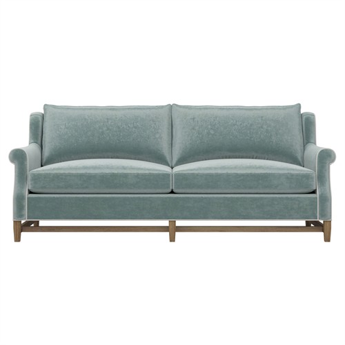 Lowen Updated Traditional Light Blue Performance Velvet Sofa - 88&quot;