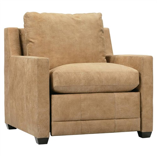 Weybridge Modern Classic Light Brown Leather Recliner Arm Chair